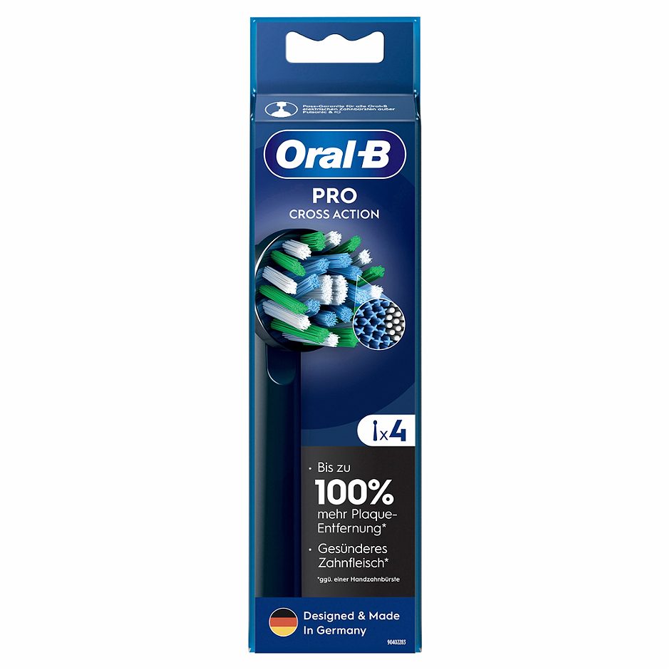 Oral-B Aufsteckbürsten Pro Cross Action schwarz 4er