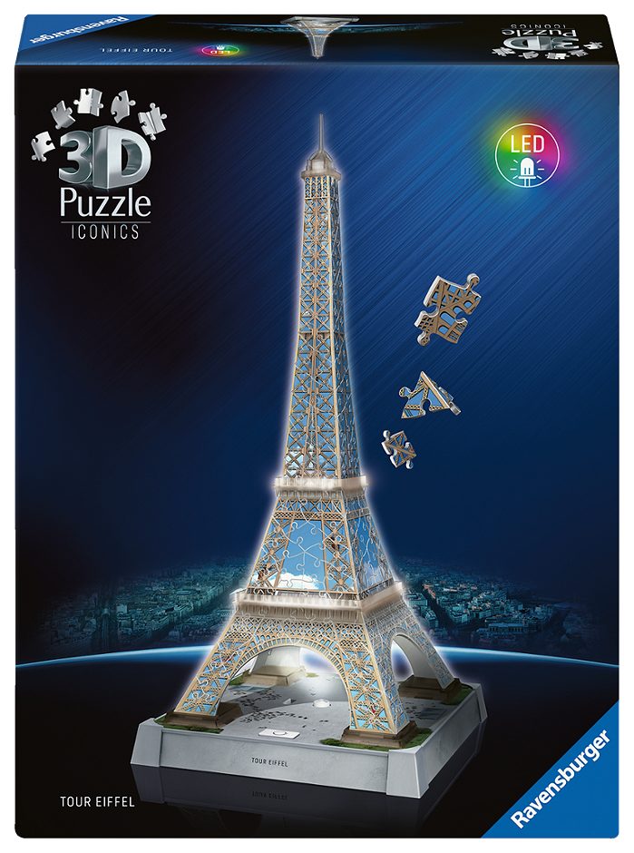 Ravensburger 3D Puzzle Iconics Eiffelturm mit Licht