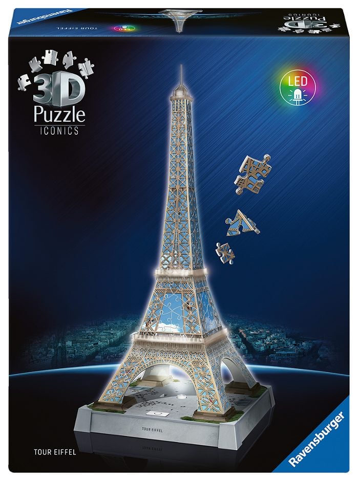 Ravensburger 3D Puzzle Iconics Eiffelturm mit Licht