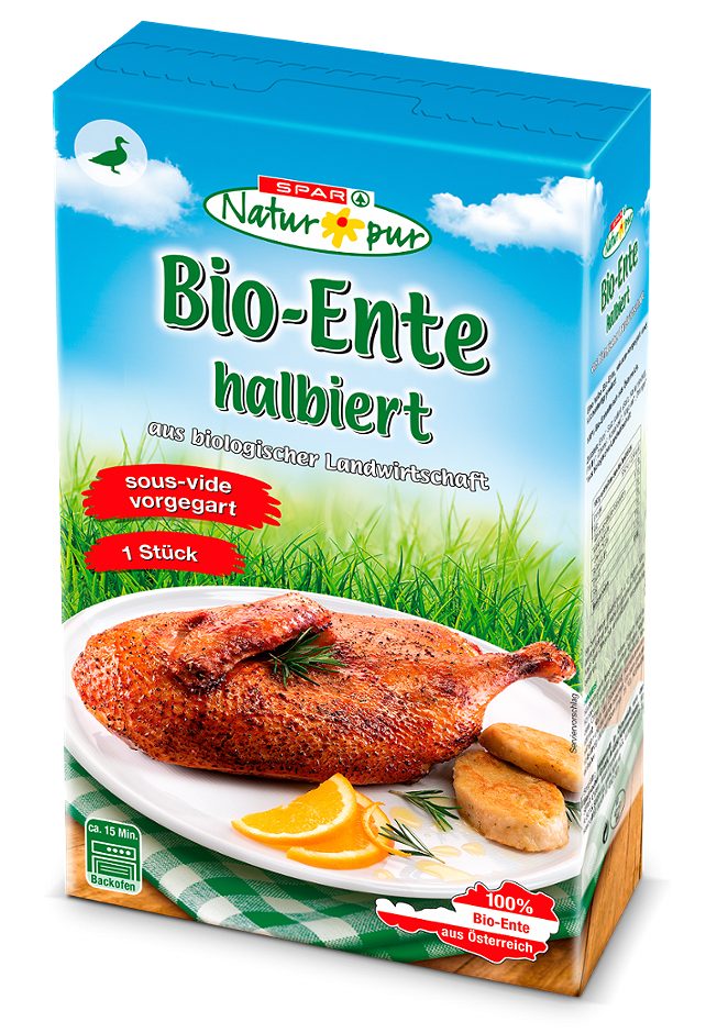SPAR Natur*pur Bio-Ente halbiert 1 Stück 1 KG