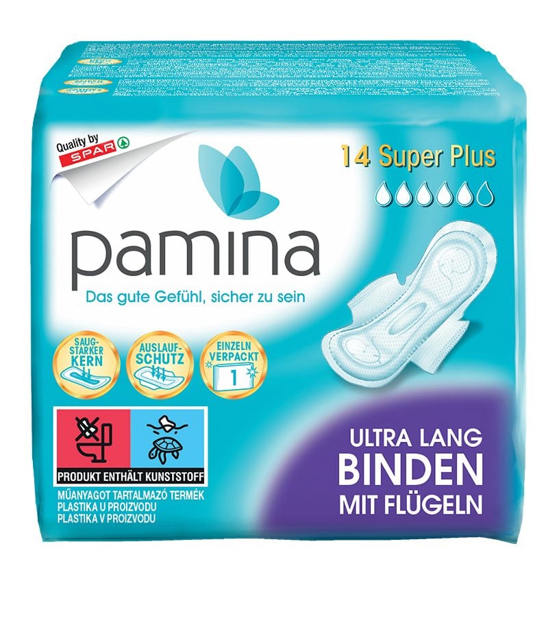 pamina Ultra Binden Lang mit Flügeln 14 Stück