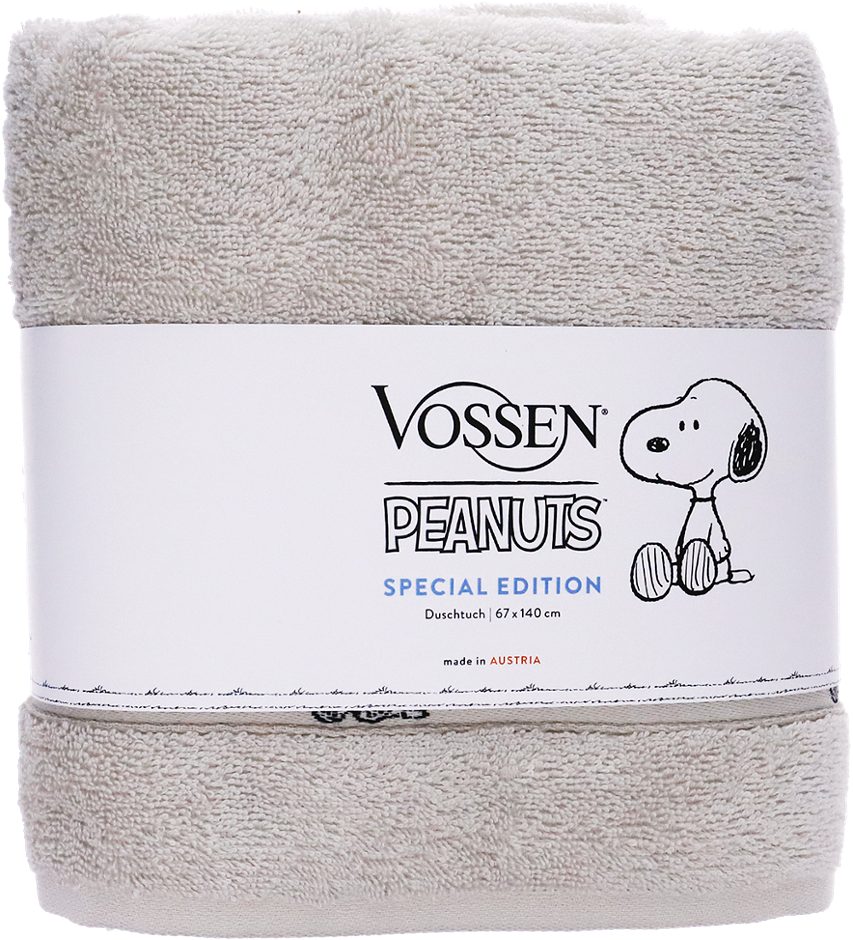 Vossen Peanuts Duschtuch pearl grey 67x140cm