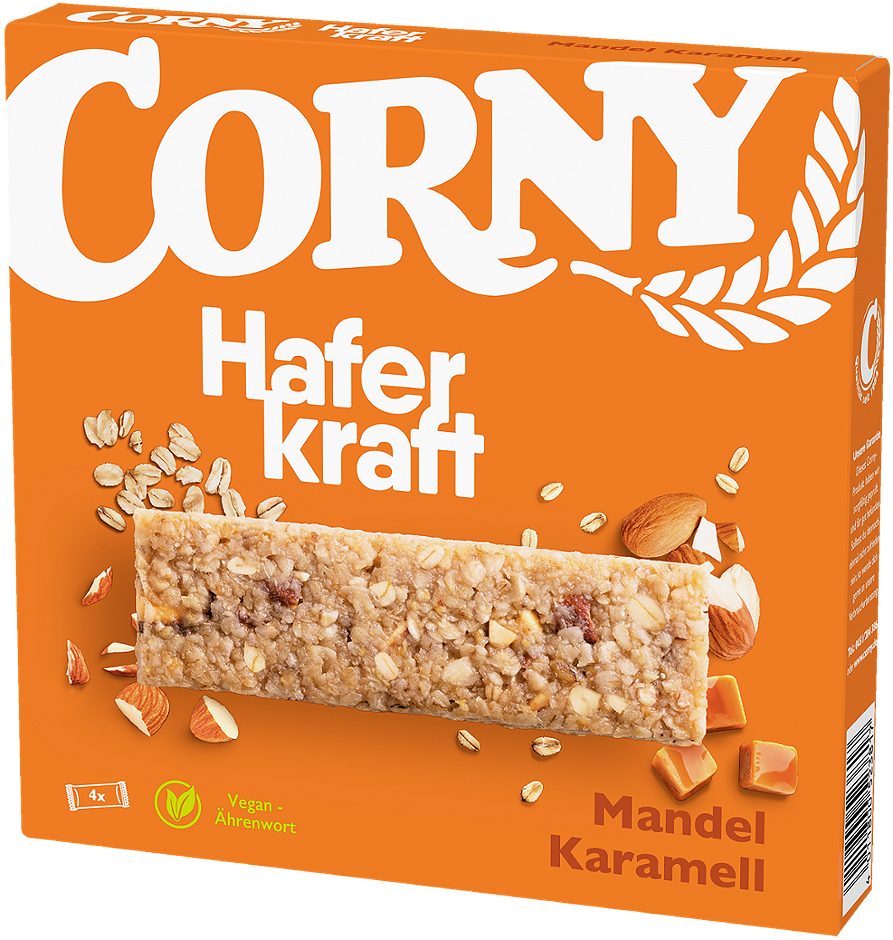 Corny Haferkraft Hafer-Riegel Mandel-Karamell 4x35g 140 G