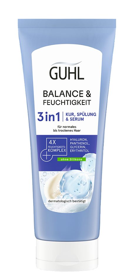 Guhl 3in1 Kur, Spülung & Serum Balance & Feuchtigkeit 200 ml