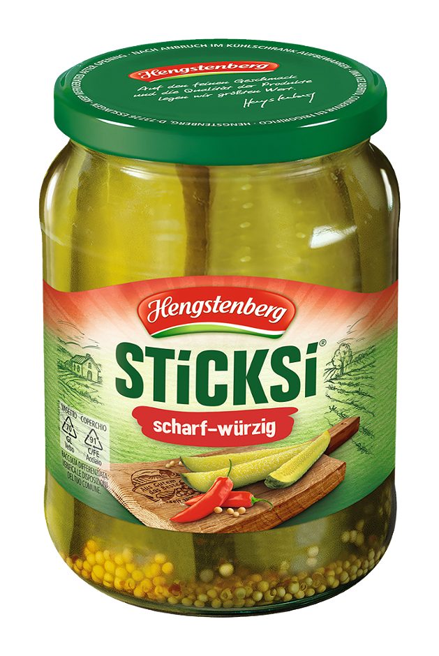 Hengstenberg Sticksi Gurkenviertel scharf-würzig 670 G