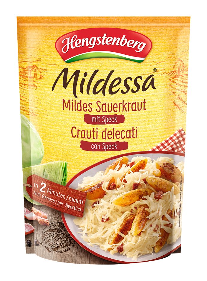 Hengstenberg Mildessa Mildes Sauerkraut mit Speck 400 G