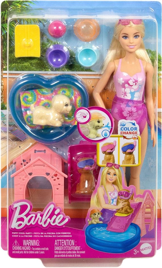 Barbie Puppy Pool Party - Aloha Blond