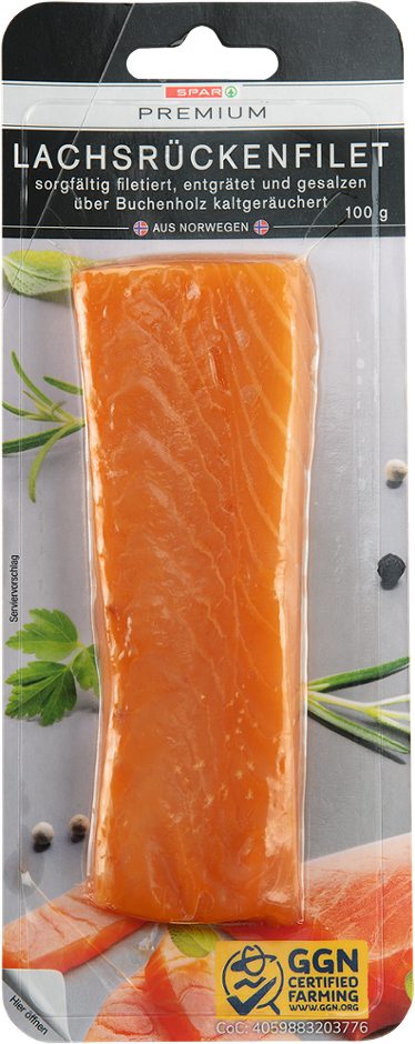 SPAR PREMIUM Lachsrückenfilet 100 G