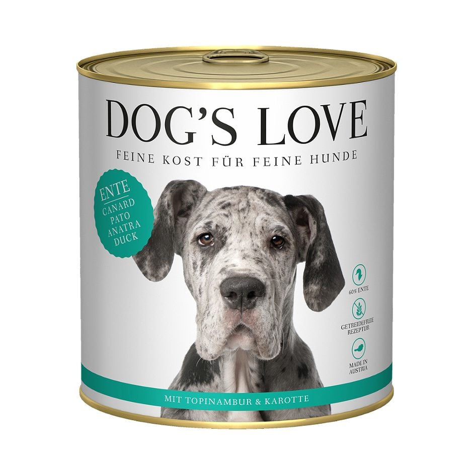 Dog's Love Hundenahrung Ente 800 G