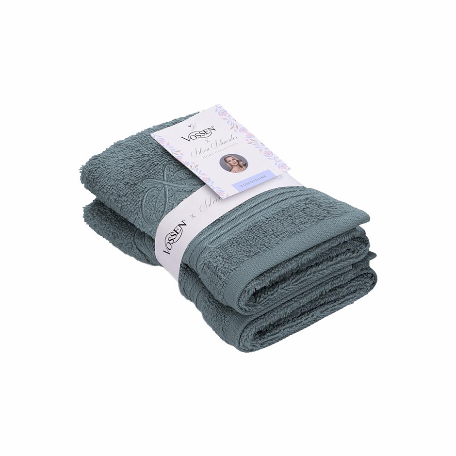Vossen x Silvia Schneider Gästetuch 2er Set flanell 30x50cm
