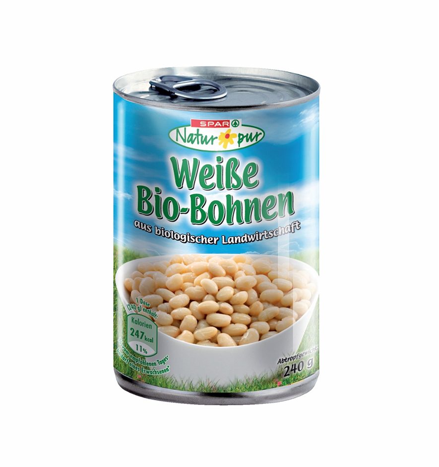 SPAR Natur*pur Weiße Bio-Bohnen 400 G