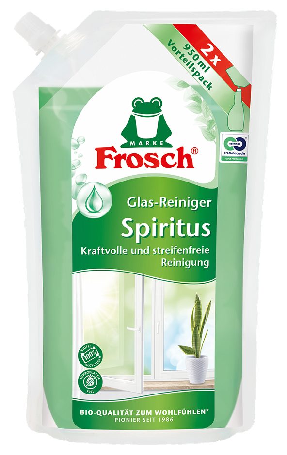 Frosch Glas-Reiniger Nachfüller Spiritus 950 ml