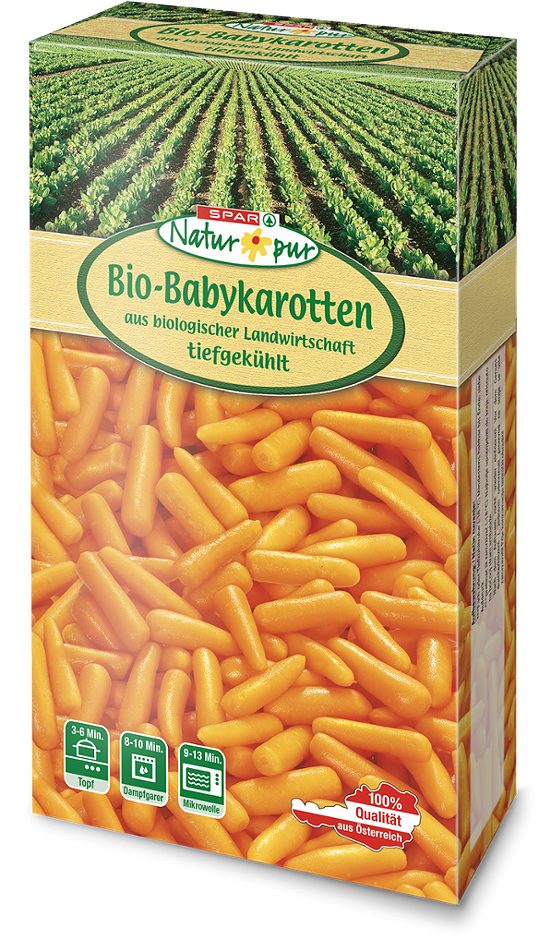 SPAR Natur*pur Bio-Babykarotten tiefgekühlt 300 G