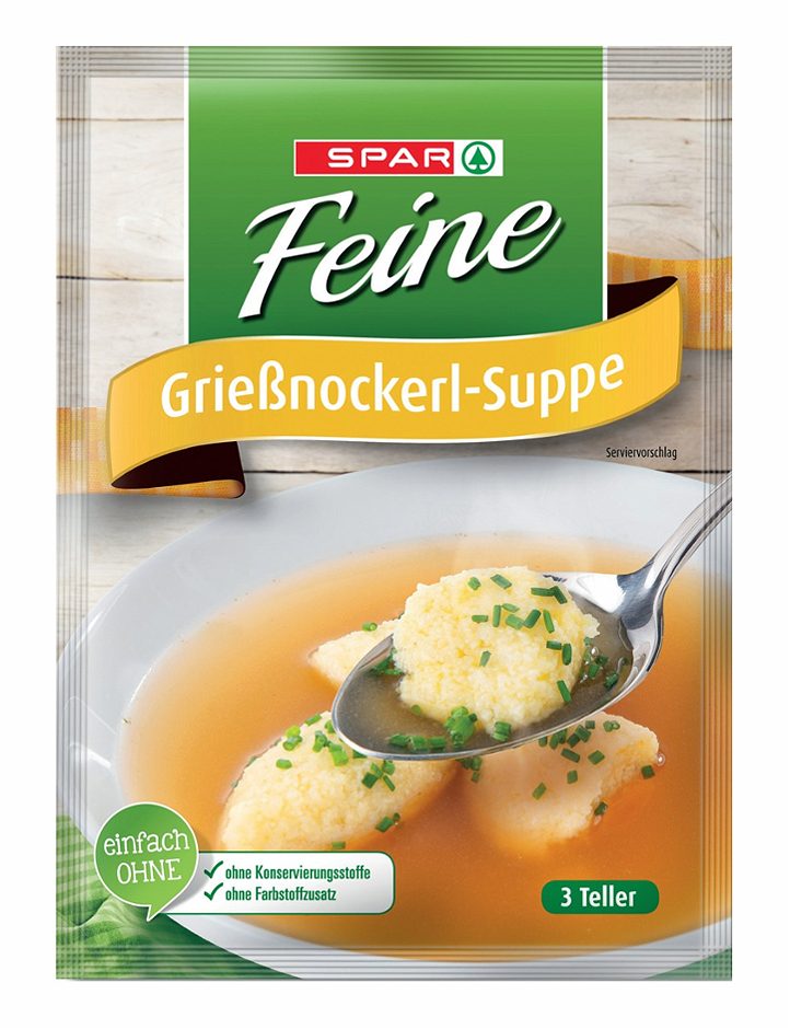 SPAR Feine Grießnockerl-Suppe für 3 Teller