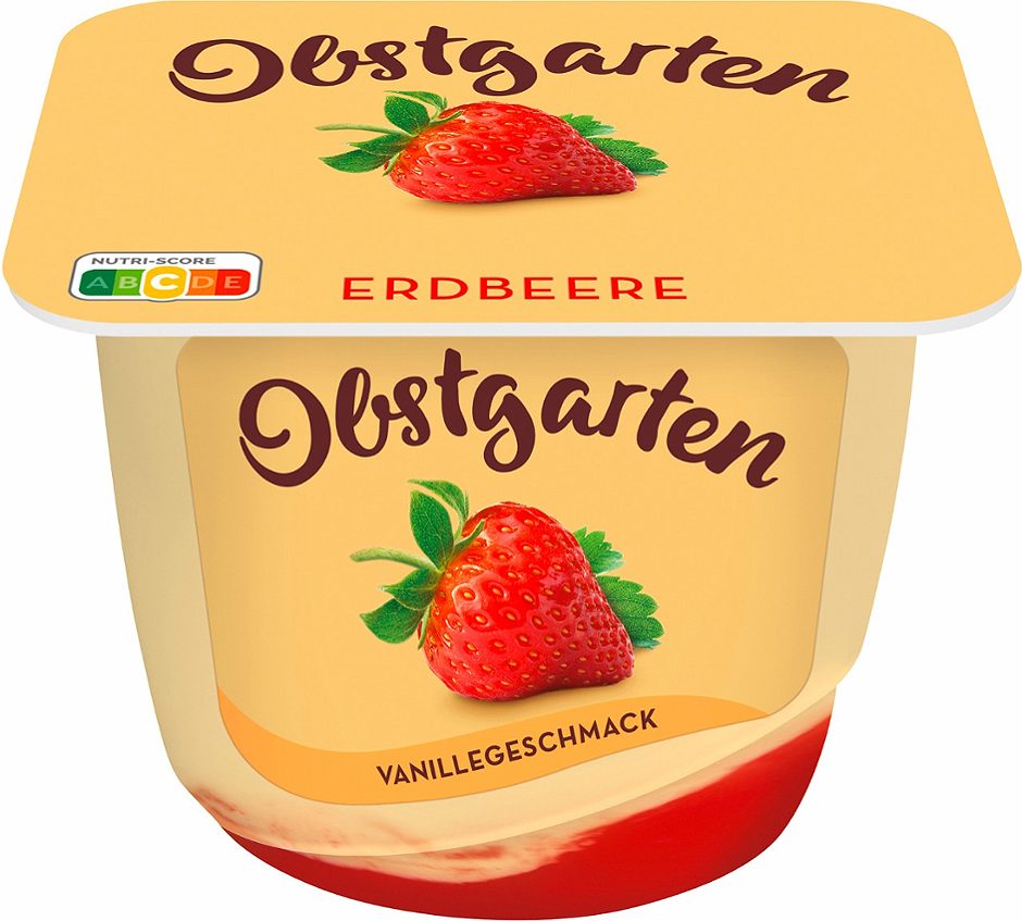 Danone Obstgarten Vanillegeschmack mit Erdbeere 175 G