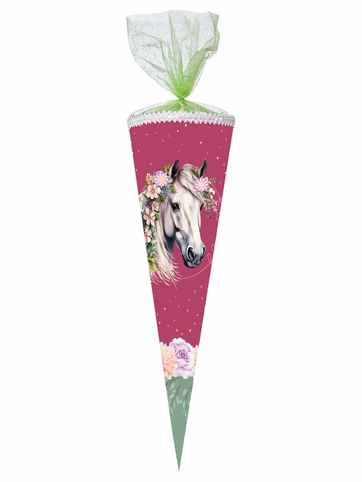 Schultüte 70cm, Floral Horse