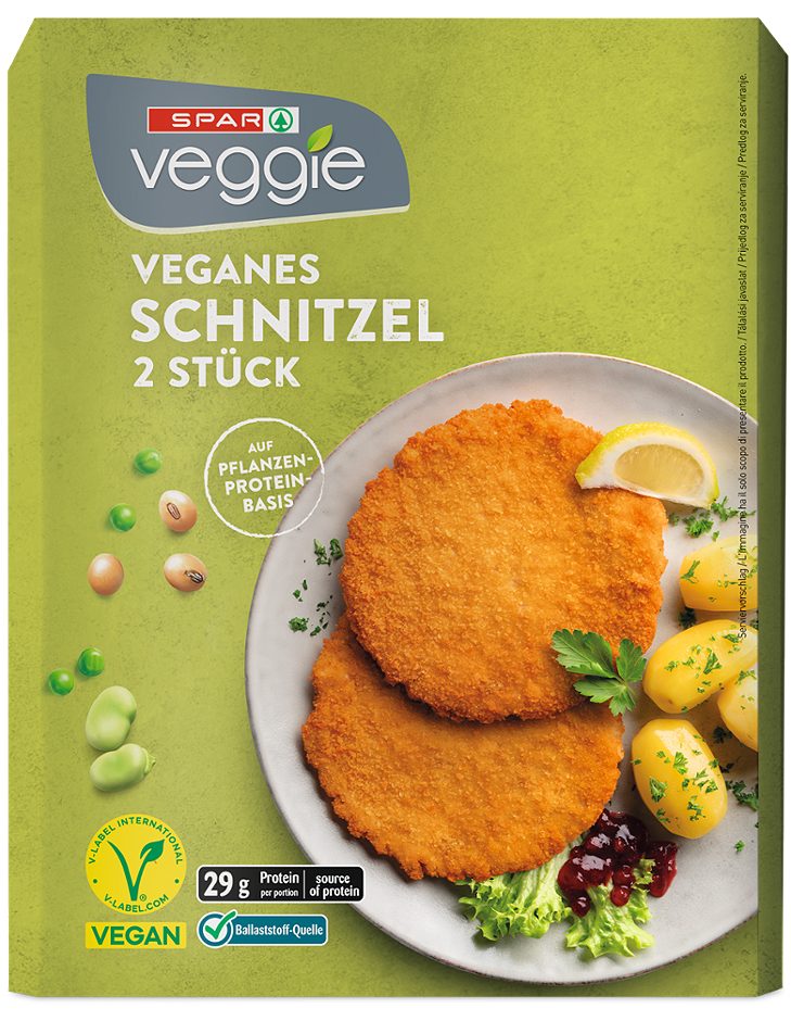 SPAR Veggie veganes Schnitzel 2 Stück 250 G
