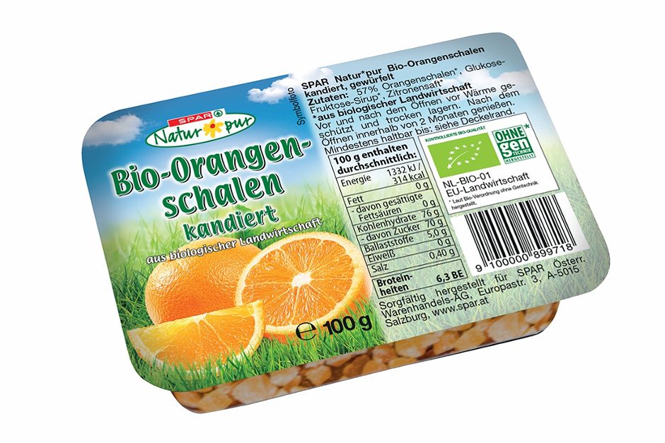 SPAR Natur*pur Bio-Orangenschalen kandiert 100 G