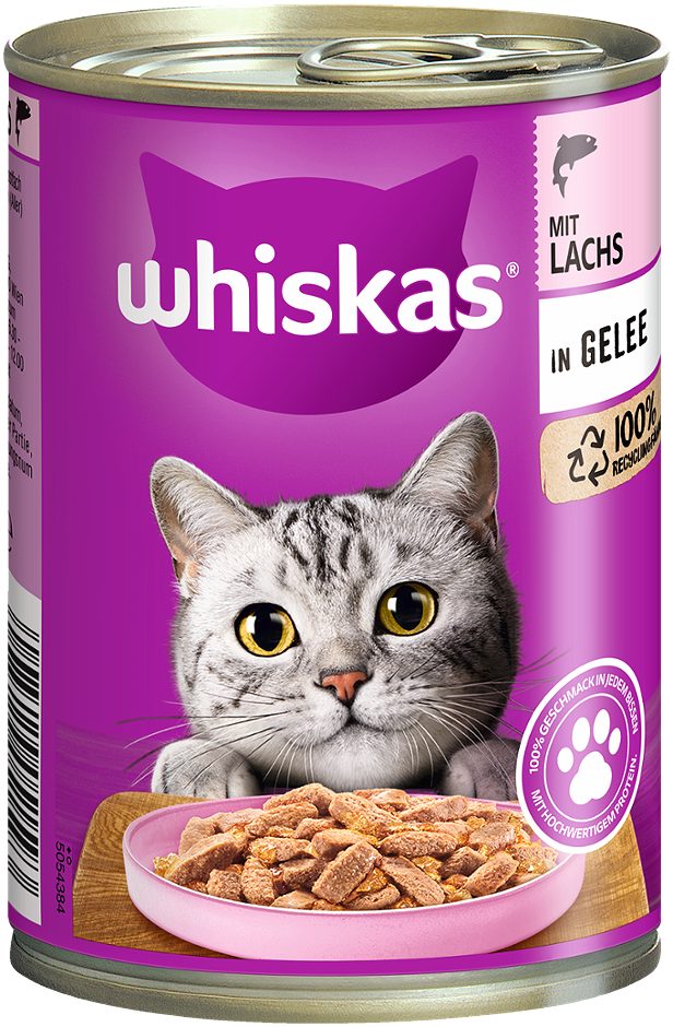 Whiskas Katzennahrung Lachs 1+ 400 G