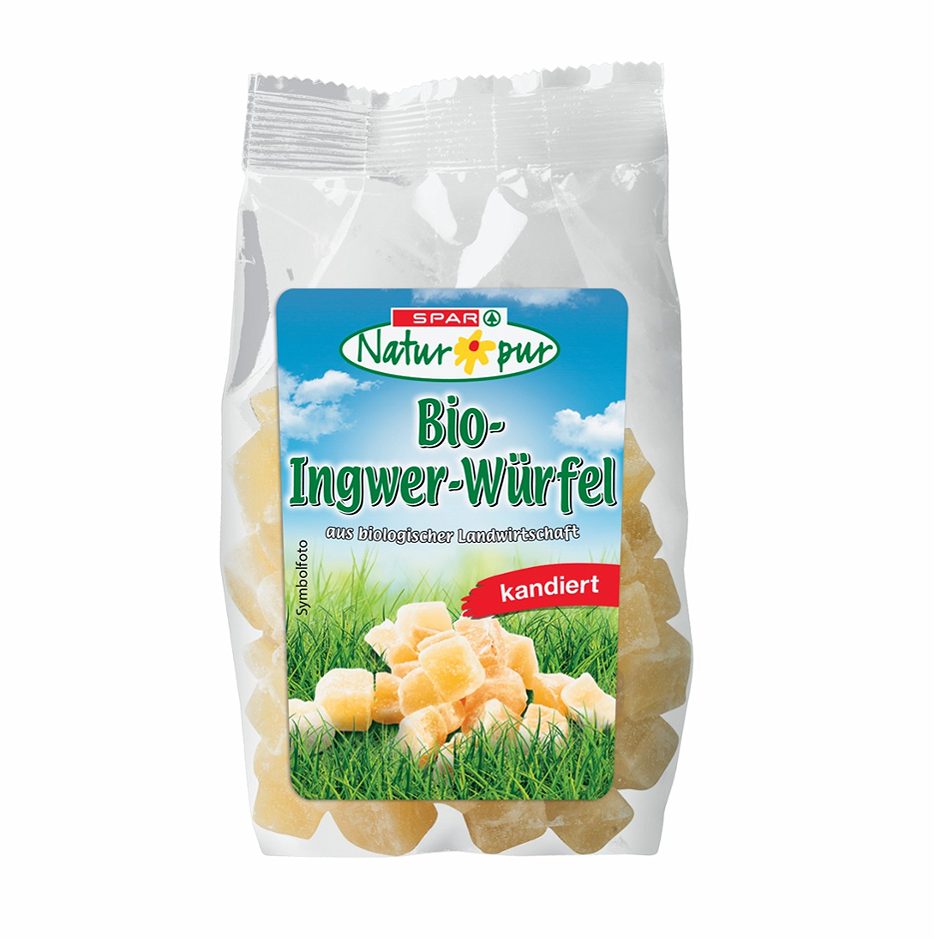 SPAR Natur*pur Bio-Ingwer-Würfel kandiert 200 G