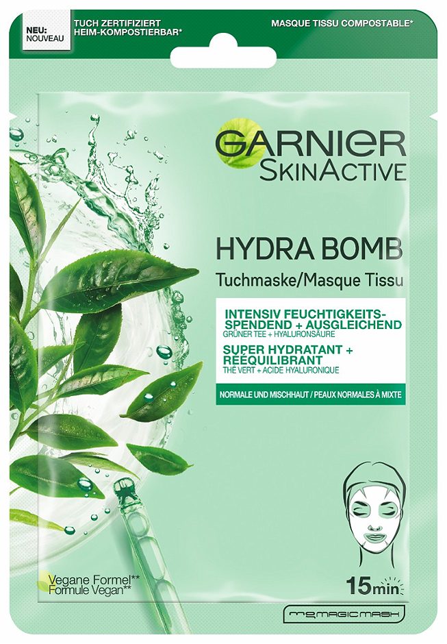 Garnier SkinActive Tuchmaske Hydra Bomb / Grüntee 28g