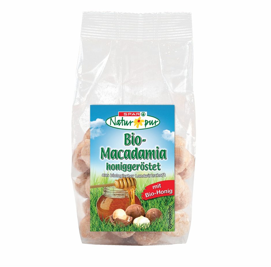 SPAR Natur*pur Bio-Macadamia honiggeröstet 75 G
