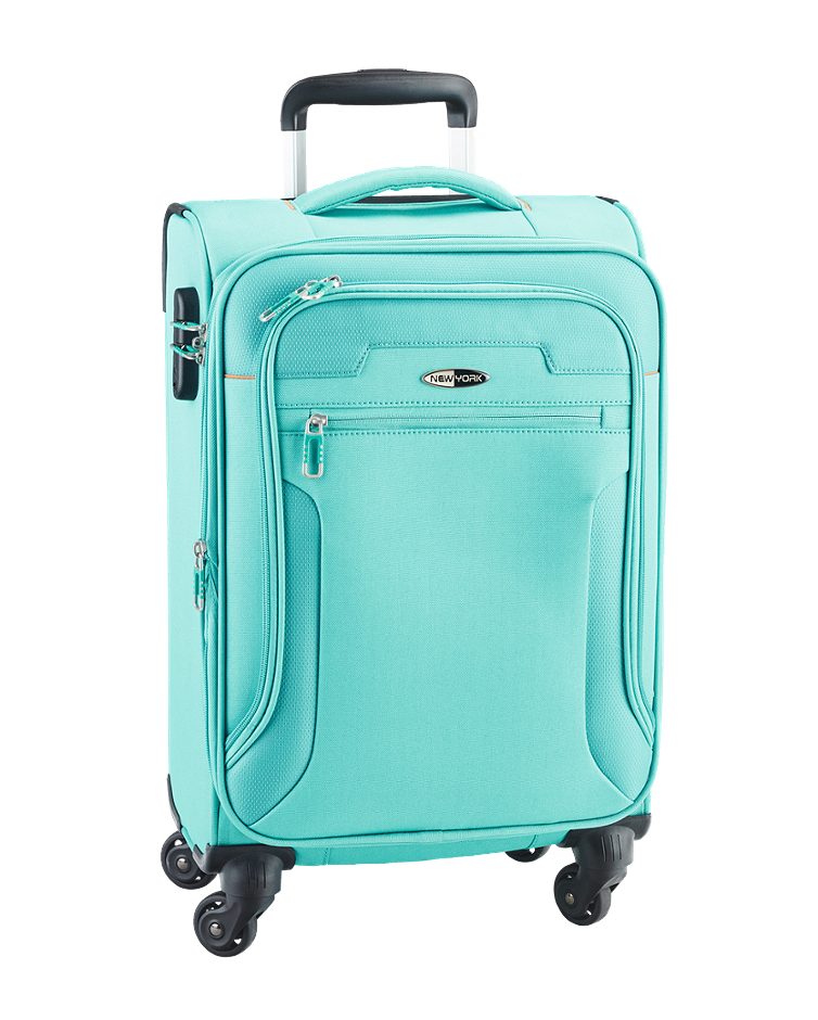 NEW YORK Professional Koffer Softschale Blau 66cm