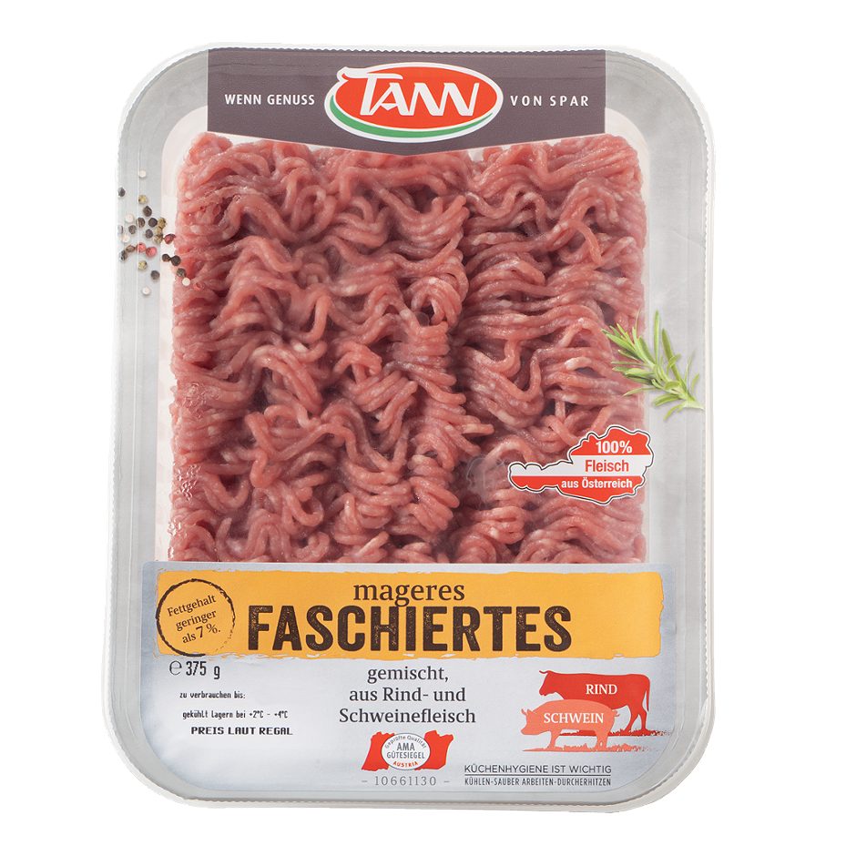 TANN Mageres Faschiertes gemischt 375 G