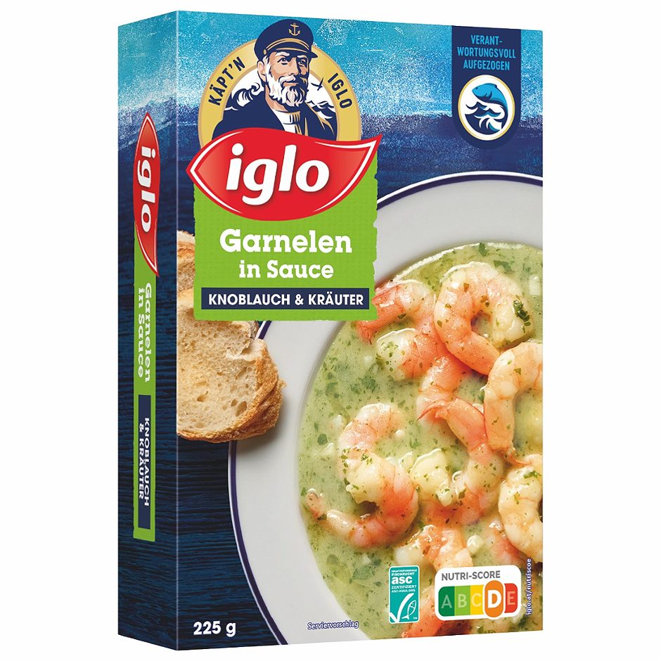 Iglo Meeresküche Feinschmecker Garnelen Knoblauch & Kräuter 225 G