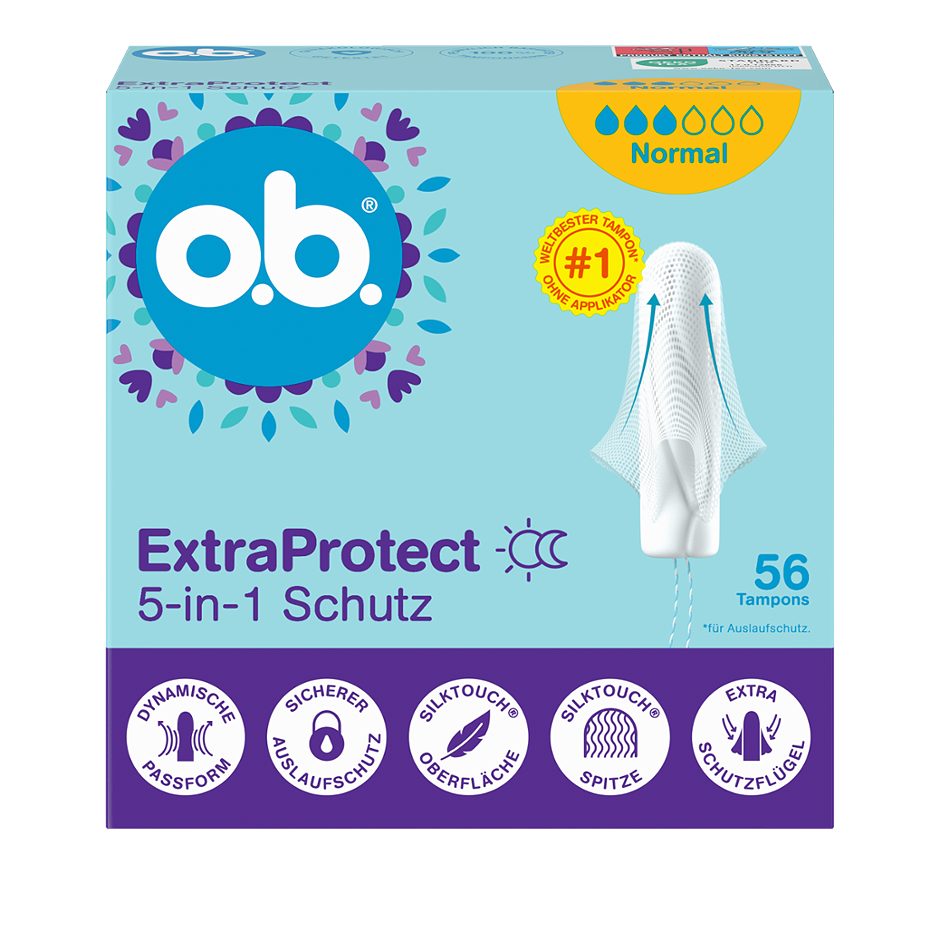 o.b. ExtraProtect Tampons Normal 56 Stück