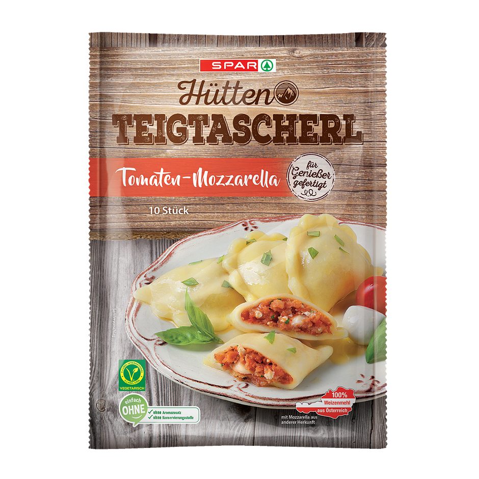 SPAR Teigtascherl Tomaten-Mozzarella 10 Stück 400 G