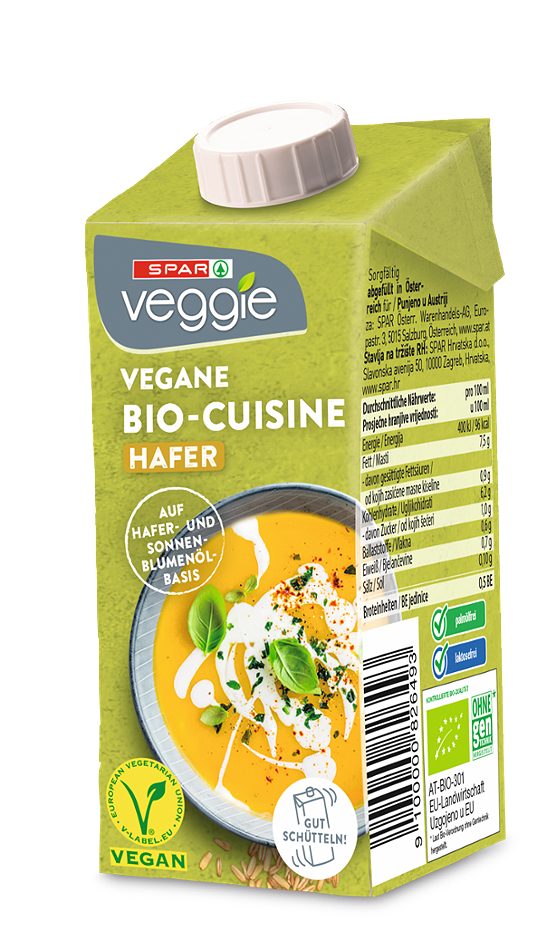 SPAR Veggie vegane Bio-Cuisine Hafer 200 ML