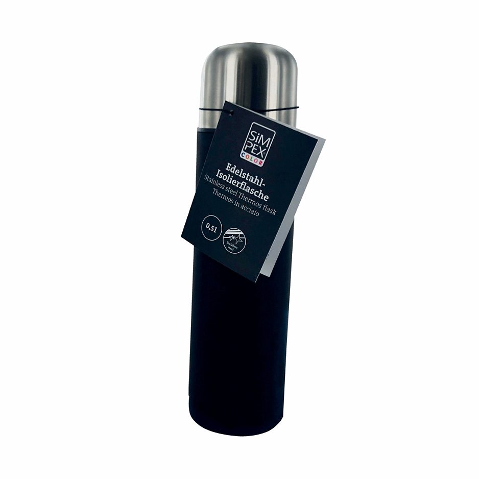 SIMPEX COLOR Isolierflasche 0,5l schwarz
