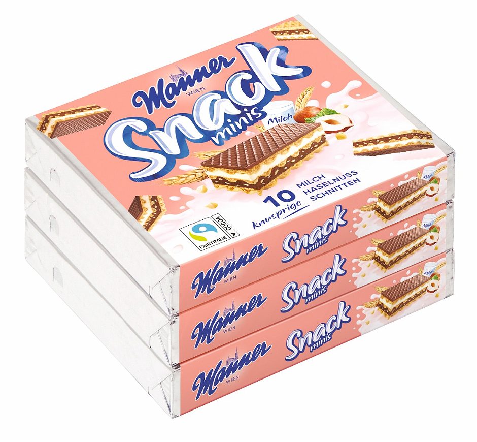 Manner Snack Minis Milch Haselnuss 225 G