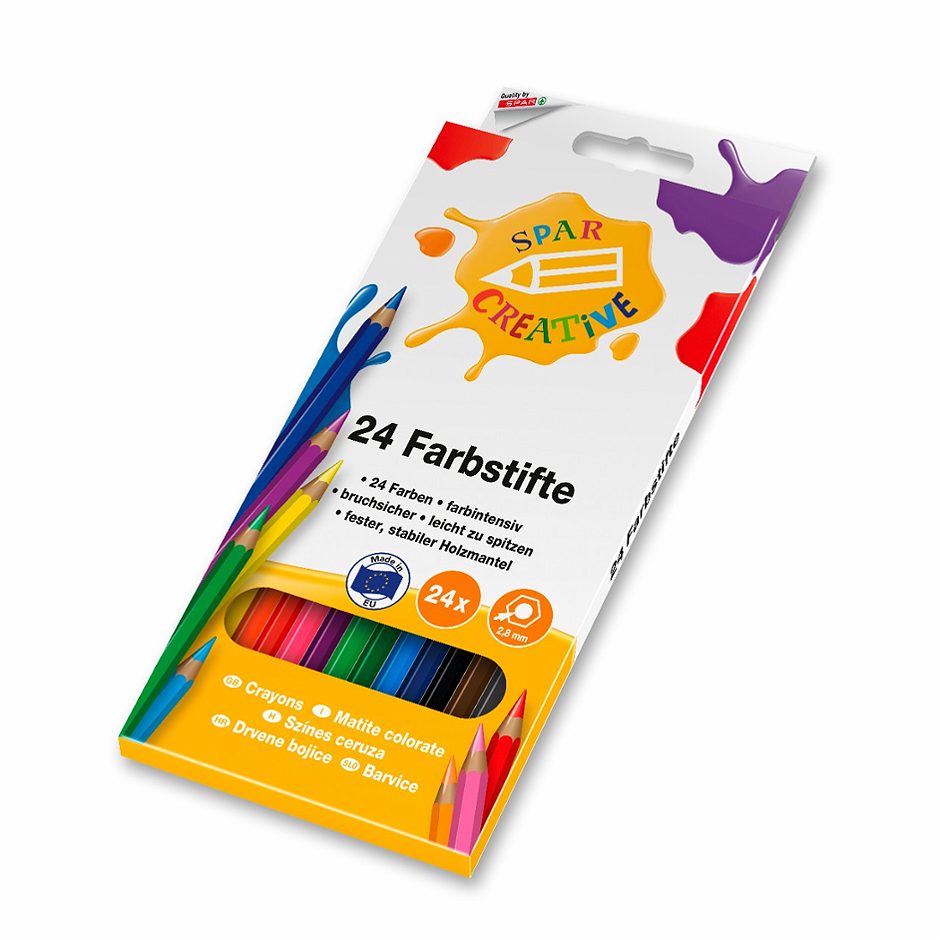 SPAR CREATIVE Farbstifte 24 Farben
