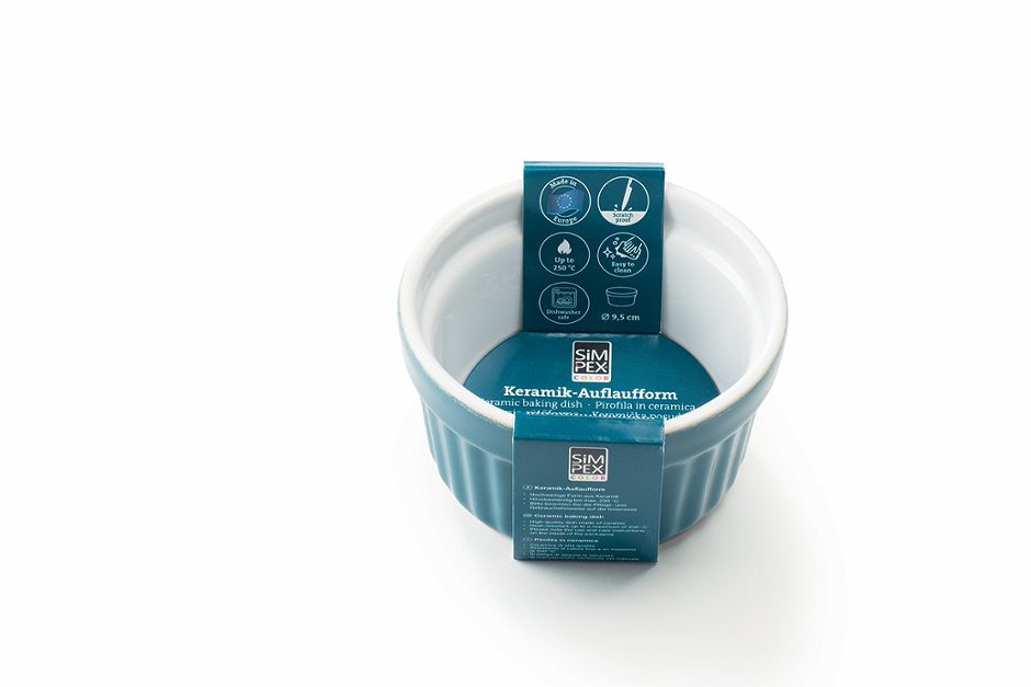 SIMPEX COLOR Auflaufform Keramik petrol 9,5 cm