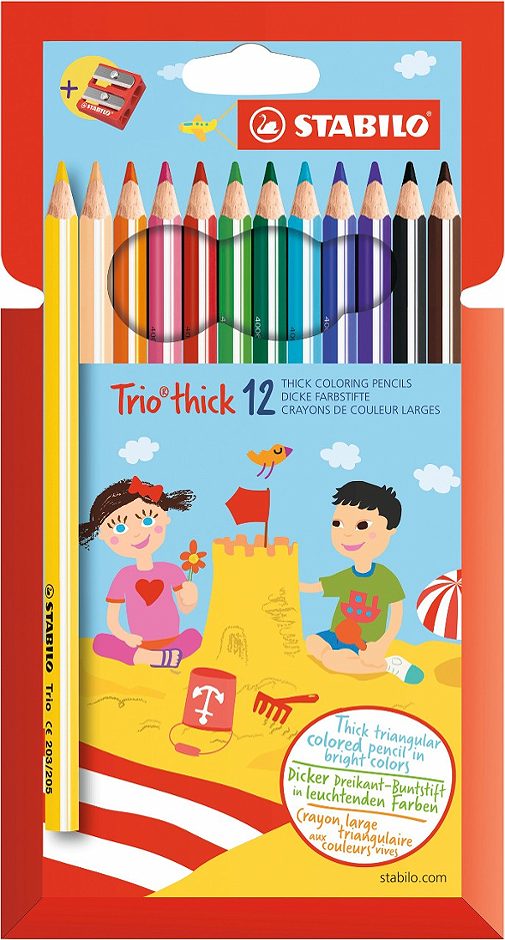 STABILO Buntstift Dreikant Trio dick 12 Farben