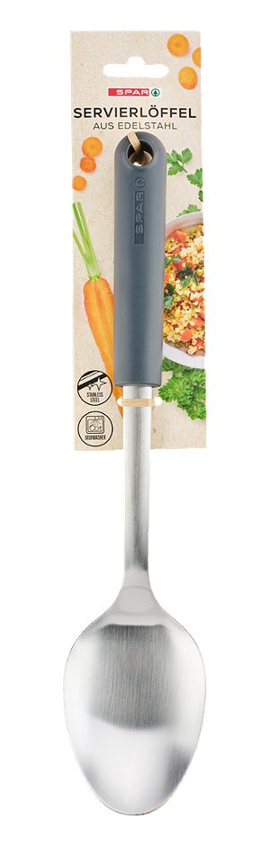 SPAR Servierlöffel 33 cm mit ergonomischen Silikongriff 1 STK