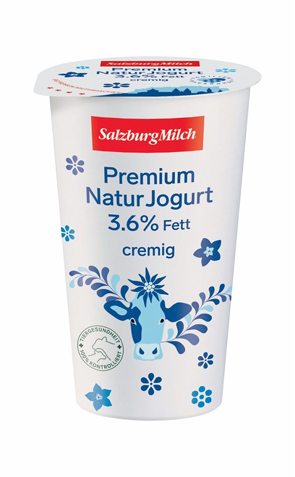 SalzburgMilch Premium Naturjoghurt 3,6% Fett cremig 250 G EINWEG ohne Pfand