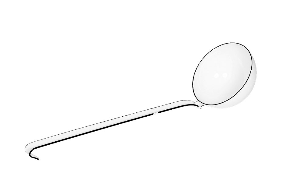 Riess Emaille Schöpflöffel weiss 8 cm