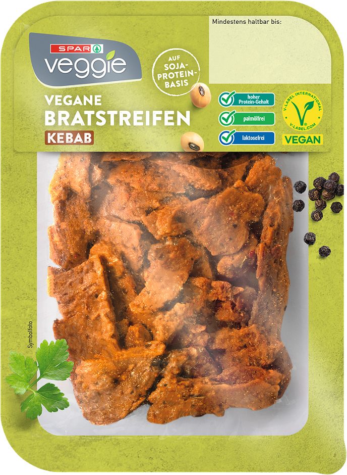 SPAR Veggie vegane Bratstreifen Kebab 160 G