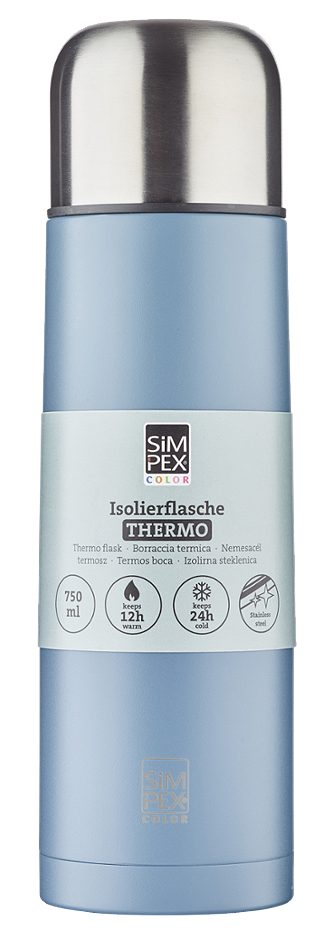 SIMPEX COLOR Isolierflasche 750ml Blau