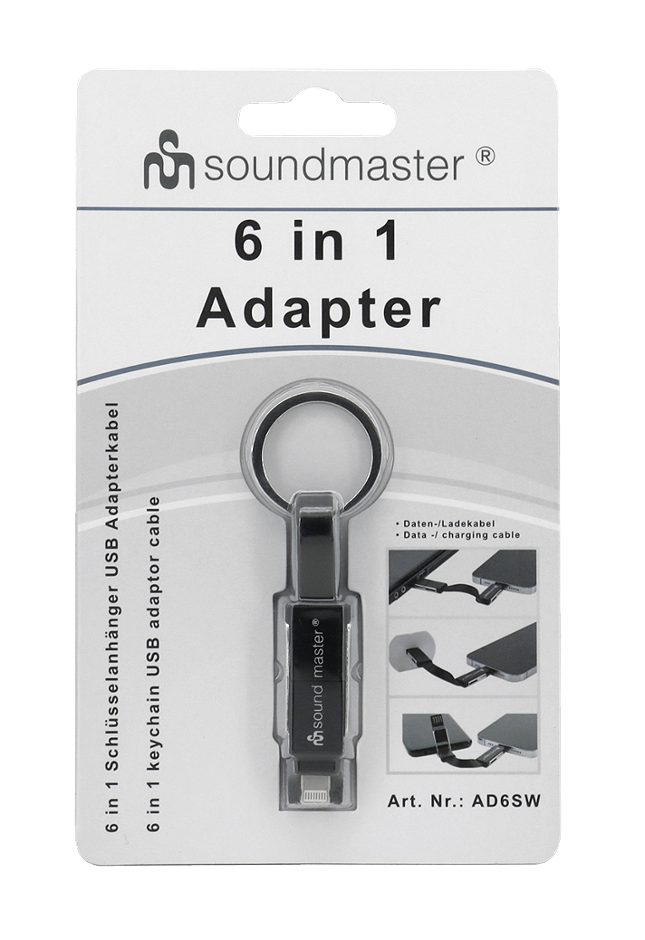 Soundmaster USB Adapterkabel 6 in 1