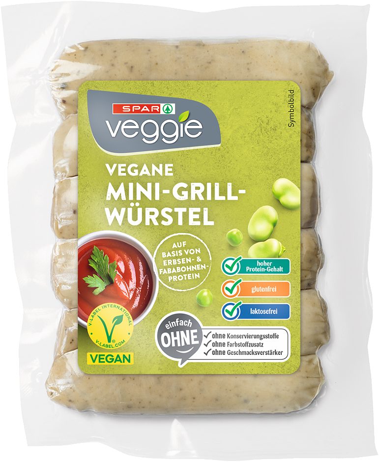 SPAR Veggie vegane Mini-Grill-Würstel 180 G