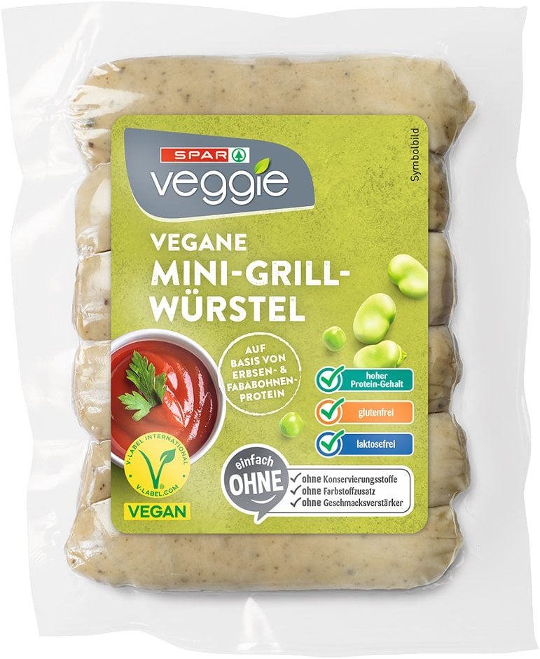 SPAR Veggie vegane Mini-Grill-Würstel 180 G