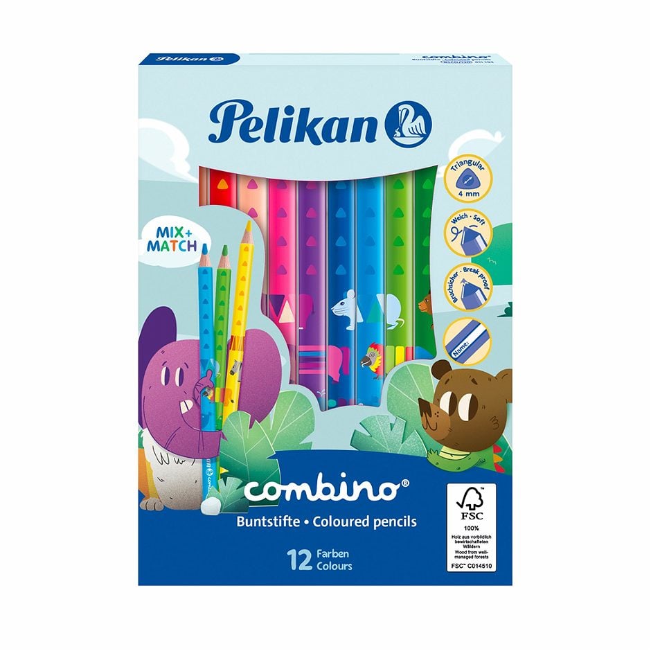 Pelikan Buntstifte Combino 12 Farben