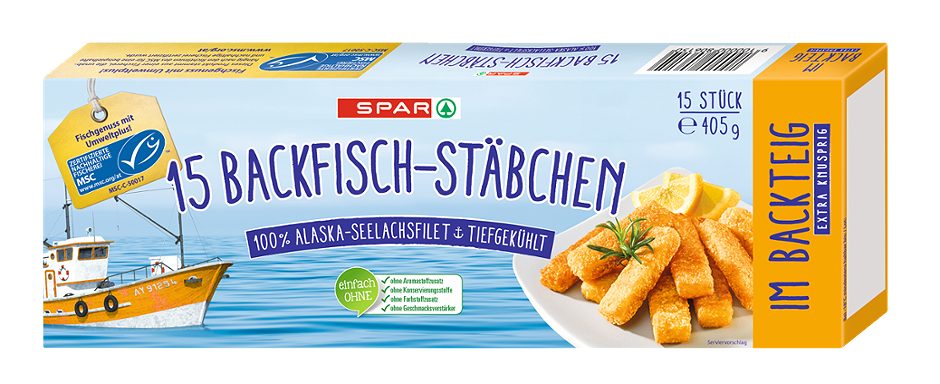 SPAR Backfisch-Stäbchen 15 Stück 405 G