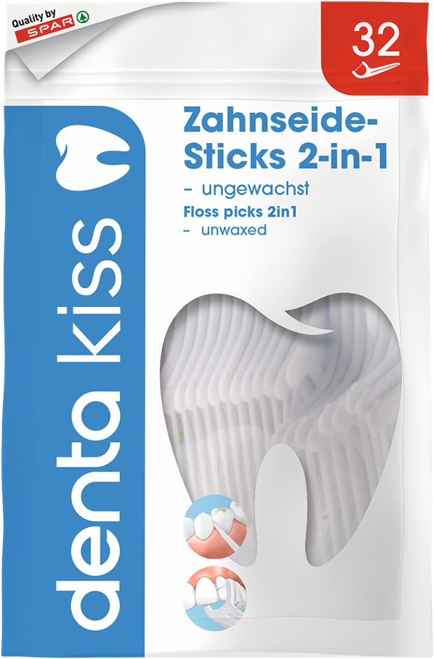 DENTA KISS Zahnseide-Sticks 2-in-1 32 Stück