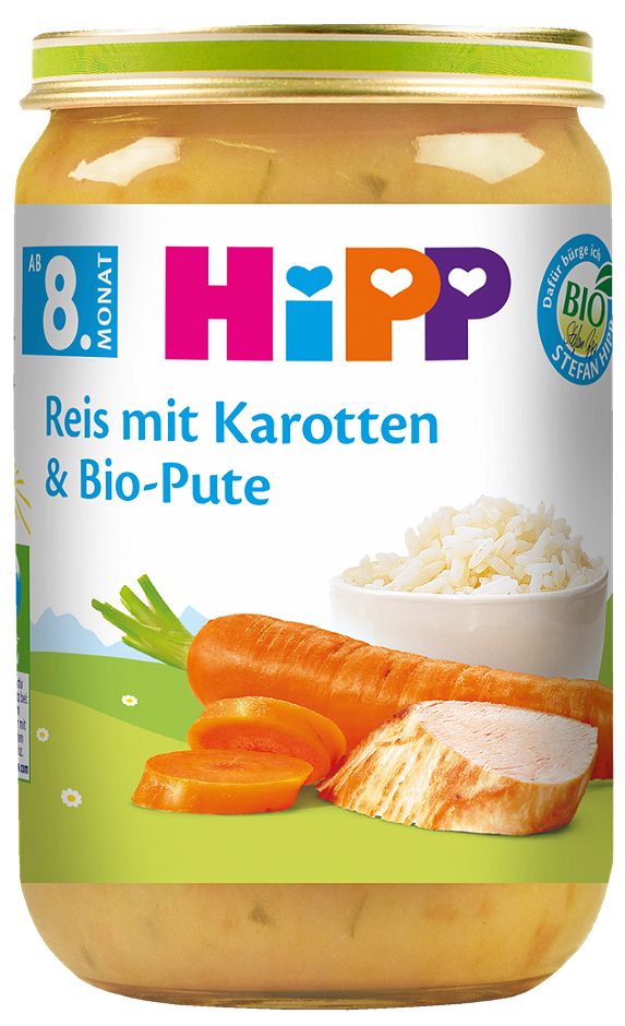 Hipp Bio-Reis mit Karotten & Bio-Pute 220 G
