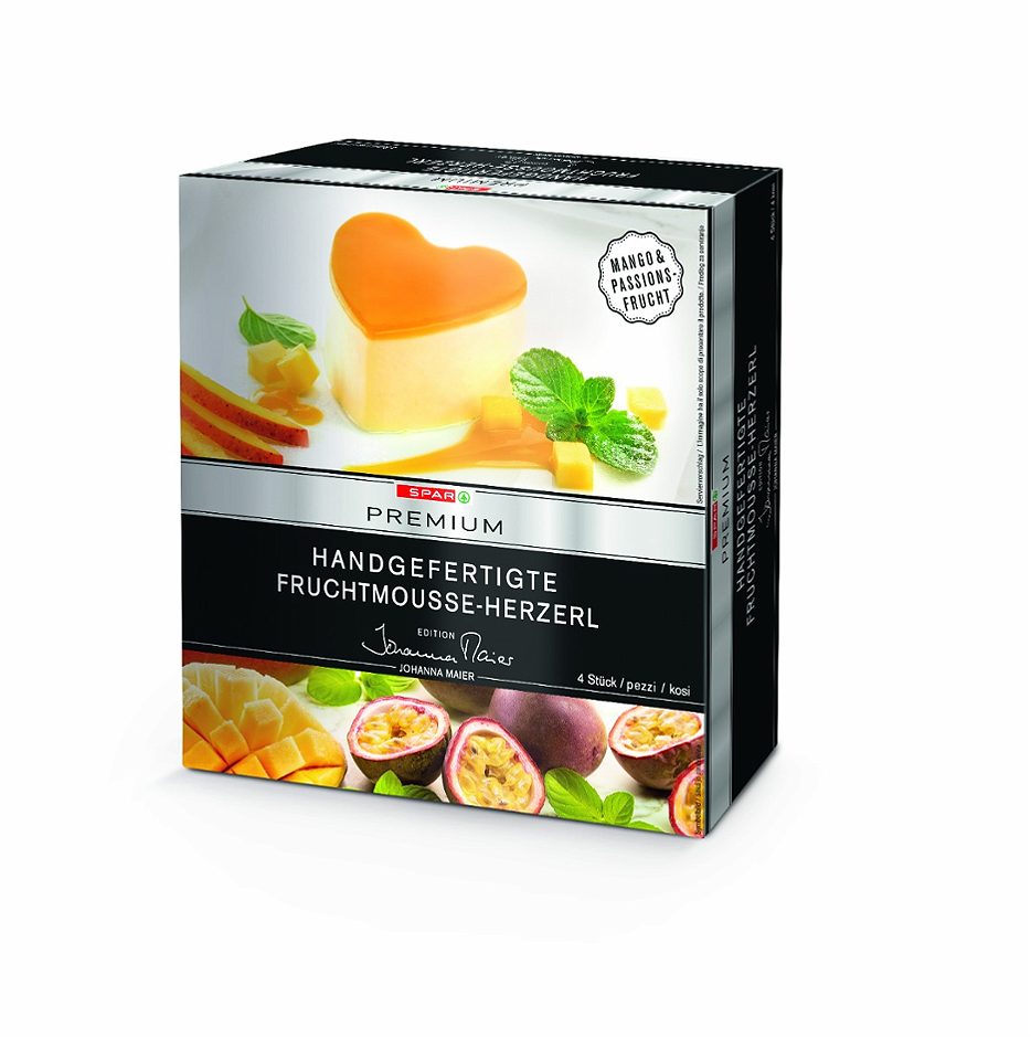 SPAR PREMIUM Handgefertigte Fruchtmousse- Herzerl 200 G